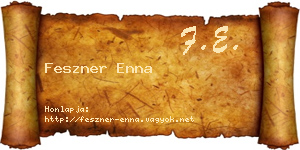 Feszner Enna névjegykártya
